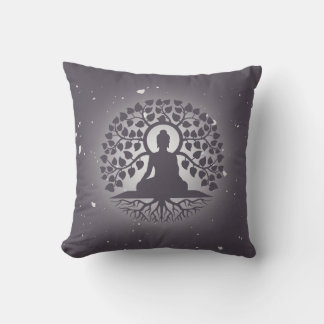 Almofada Buddha Tree Yoga Throw Pillow