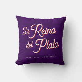 Almofada Buenos Aires "La Reina del Plata" typography art