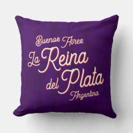 Almofada Buenos Aires "La Reina del Plata" typography Art  