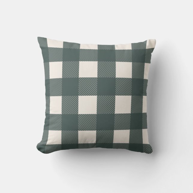 Almofada Buffalo Check Green Xadrez Feriado de Natal (Frente)