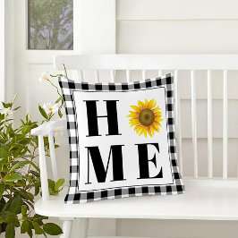 Almofada Buffalo cheque girassol "Casa"
