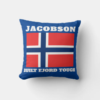 Almofada "Build Fjord Tough" e Bandeira norueguesa