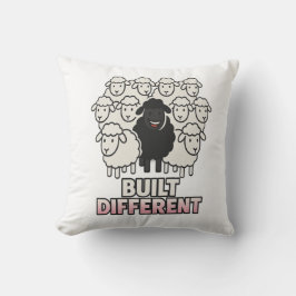 Almofada Built Different Black Sheep