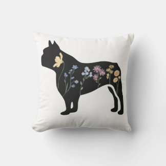 Almofada Buldogue Francês de Flor Selvagem