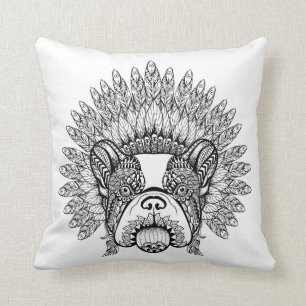 Almofada Buldogue francês inspirado na capota da guerra