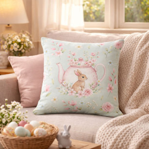 Almofada Bule de Coelho Caprichoso Floral Páscoa