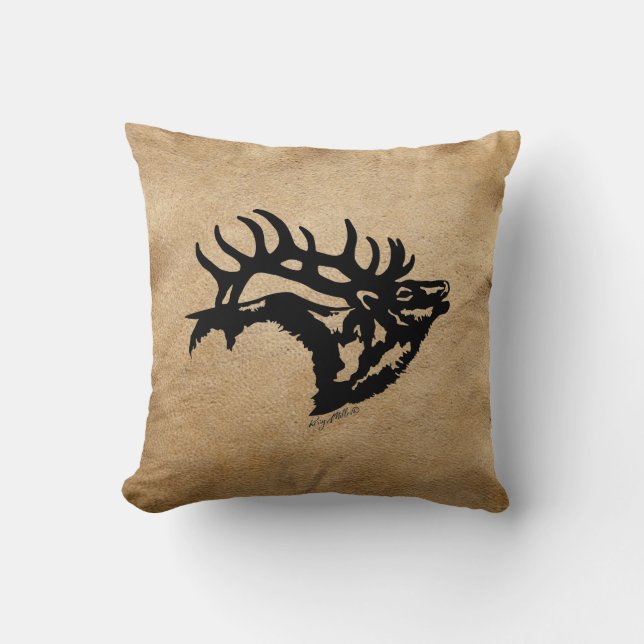 Almofada Bull Elk Silhouette (Frente)