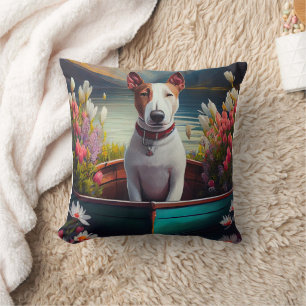 Almofada Bull Terrier em um remo: Uma aventura cênica