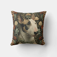 Bull Terrier Inglês Estilo Floral William Morris