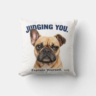 Almofada Bulldog Francês Engraçado Te Julgando - Frenchie F