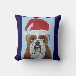 Almofada Bulldog Papai Noel