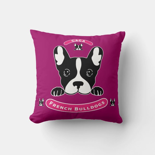 Almofada Bulldogs Franceses - Cachorros Pequenos (Frente)