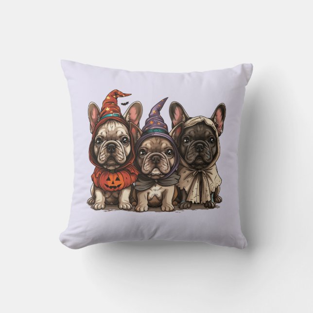 Almofada Bulls Franceses Halloween (Frente)