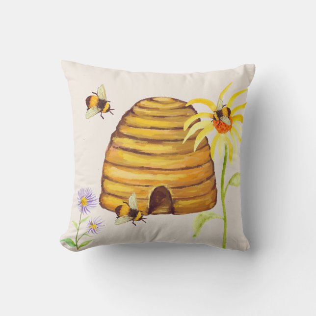 Almofada Bumble Bee Travesseiro decorativo (Frente)