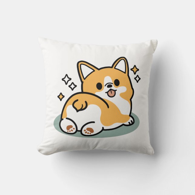 Almofada Bumbum Primeiro, Vamos Nap - Bumbum Corgi Cute (Frente)