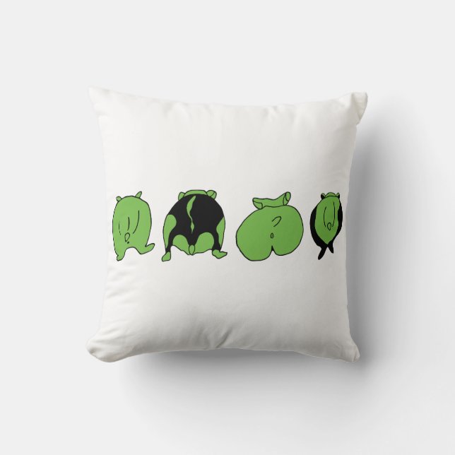 Almofada Bumbuns de Hamster Verde (Frente)