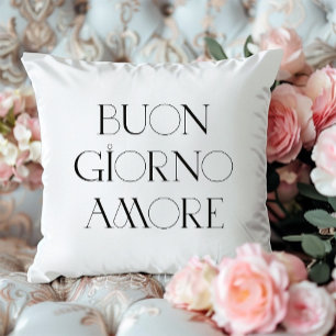 Almofada Buongiorno Amore   Script Moderno do Chinês Italia