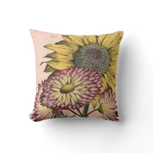 Buquê botânico do vintage no rosa