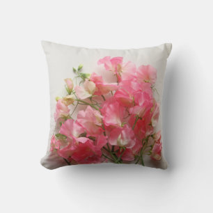 Almofada Buquê de ervilha rosa doce