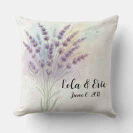 Almofada Buquê de Flores de Lavanda Aniversário