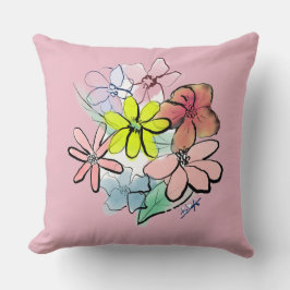 Almofada Buquê Floral Bonito e bonito da mulher