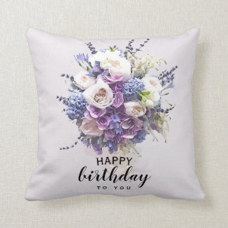 Almofada Buquê Vintage | Caligrafia de Aniversário Personal