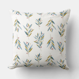 Almofada Buquês Dourados e azuis festivos