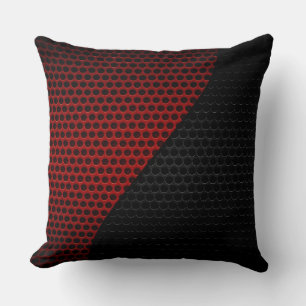 Almofada Buraco metálico Vermelho e Negro