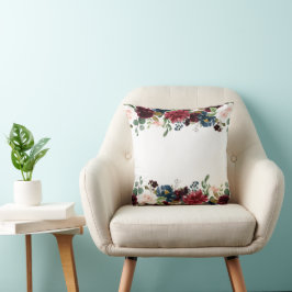 Almofada Burgundy & Blue English Flowers