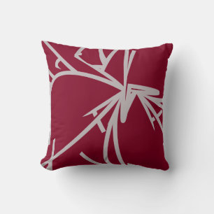 Almofada Burgundy e Cinza moderna do Elegante Bamboo