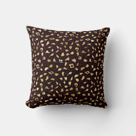 Almofada Burgundy e Dourado Design Série Leopardo 8