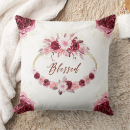 Almofada Burgundy Floral Dourada BESSEN - Script de Rico Bu