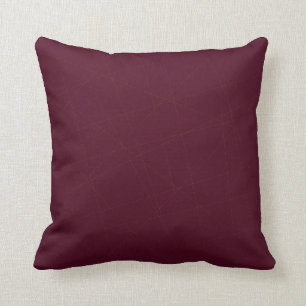 Almofada Burgundy roxa-púrpura escura, sólida, na moda, ele