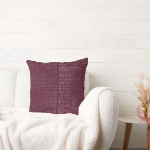 Almofada Burgundy Vintage Calliografia