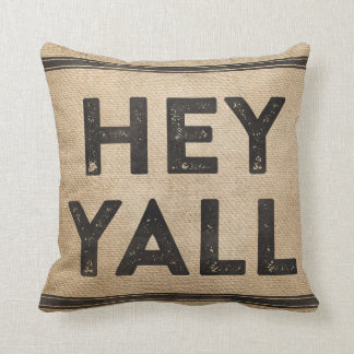 Almofada Burlap Ei Yall é uma coisa do sul