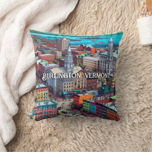 Almofada Burlington, Arte de Estilo de Quadrinhos Vermont