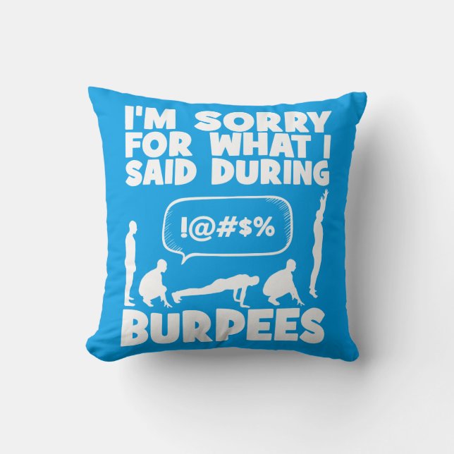 Almofada BURPEES - Engraçado Workout Novelty (Frente)