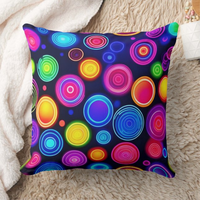 Almofada Burst Neon Circle (Cobertor)