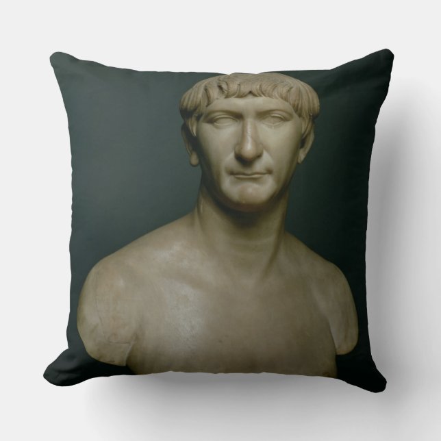 Almofada Busto do retrato do imperador Trajan (53-117 (Frente)