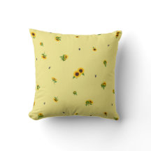 Butter Yellow Japanese Sunflower Floral Pattern