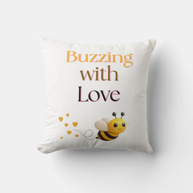 Almofada Buzzing with love (Frente)