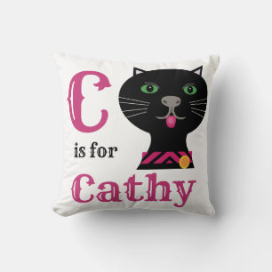 Almofada C é para Cathy menina bebê