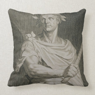 Almofada C. imperador de Júlio César (100-44 BC) do engra