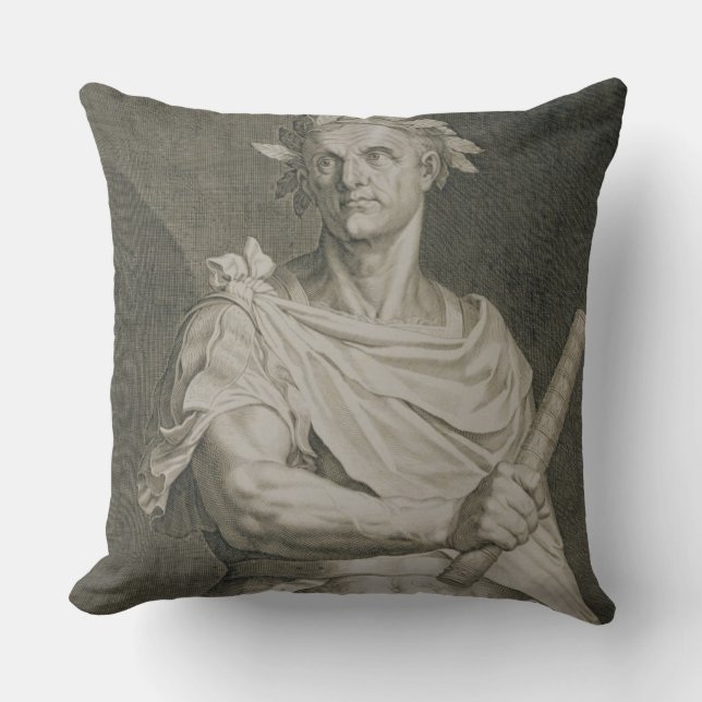 Almofada C. imperador de Júlio César (100-44 BC) do engra (Frente)