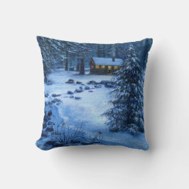 Almofada "Cabana Aconchegante na Neve" Travesseiro