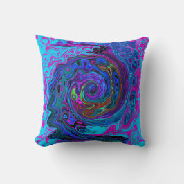 Almofada Cabeça Abstrato retroativa azul e roxa