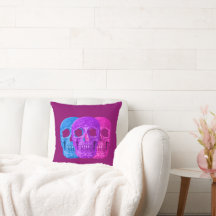 Cabeça Crônica Gótica Girly Pink Roxo Pop Arte