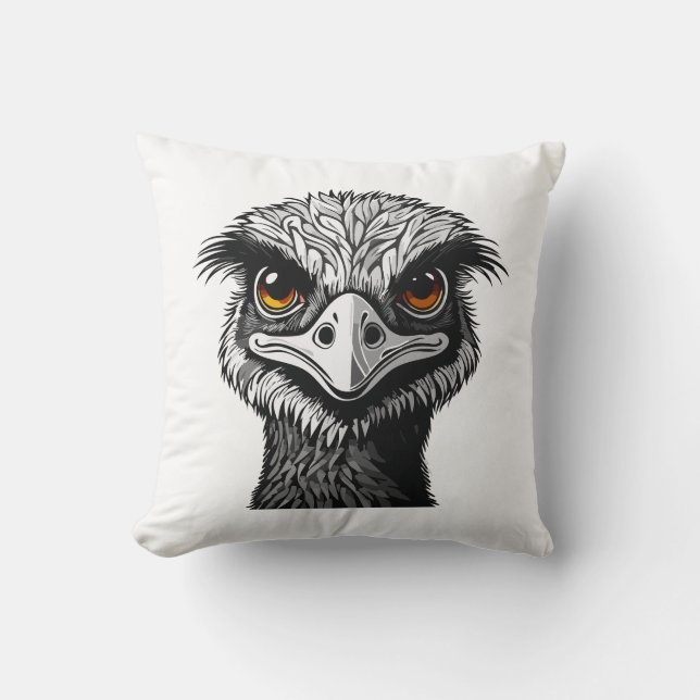 Almofada Cabeça de ave Emu (Frente)