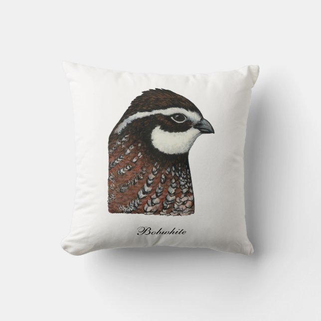 Almofada Cabeça de Codorna Bobwhite (Frente)