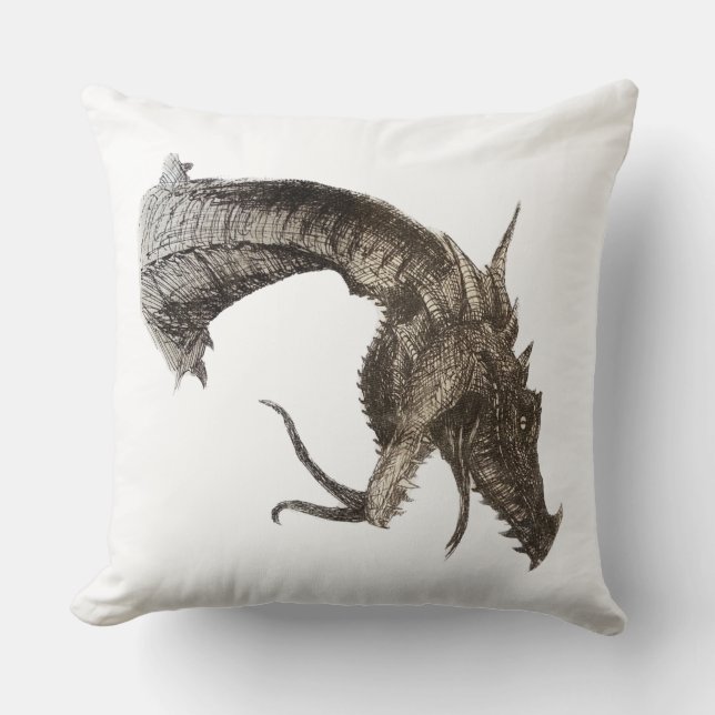 Almofada Cabeça de Dragão Medieval (Frente)